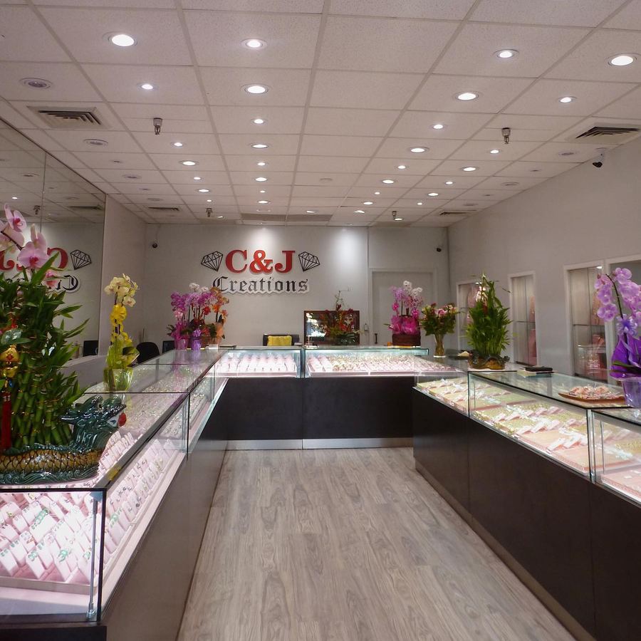 Inside the C&J Creations showroom at Westridge Shopping Center